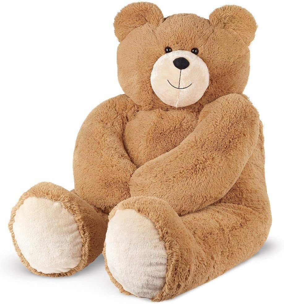 4 FT Giant Teddy Bear - 48" Plush Stuffed Animal, Soft Brown Gift for Valentines Day, Birthdays, Anniversaries - Designed in the USA