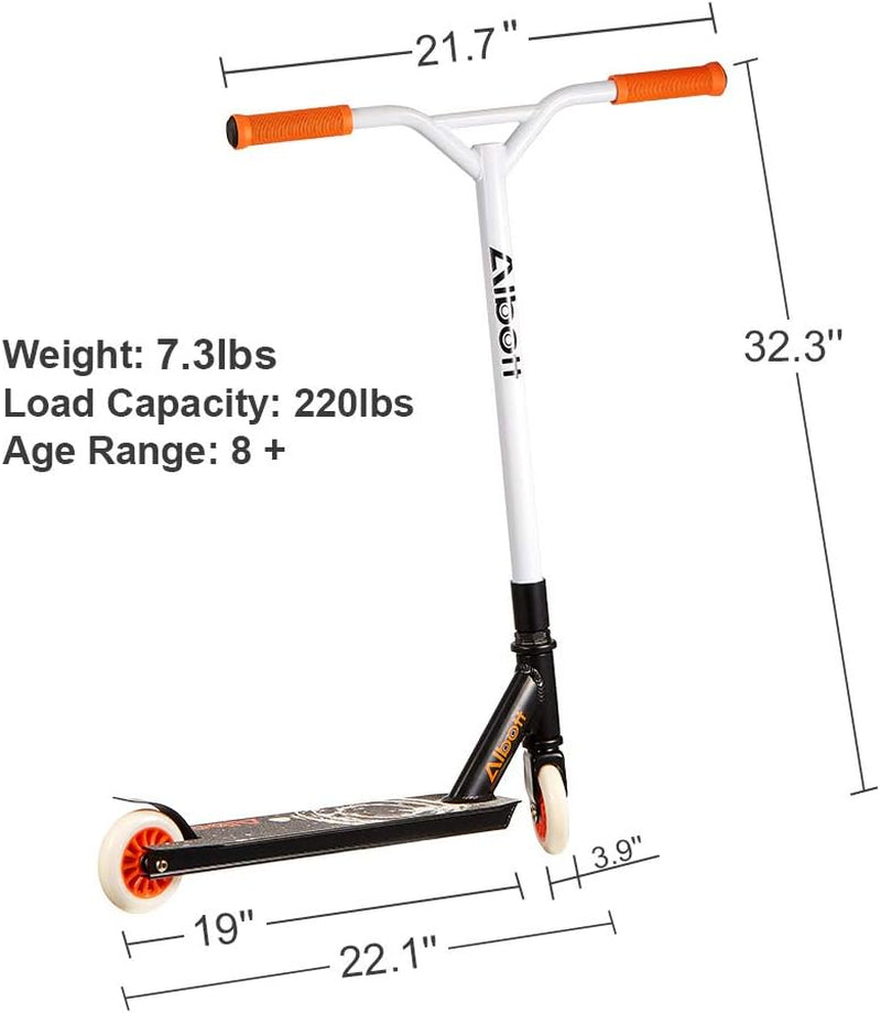 Pro Scooters Stunt Scooter - Complete Trick Scooters Beginner Freestyle Sports Kick Scooter with Fixed Bar Scooter for Kids 8 Years and Up,Boys,Teens,Adults