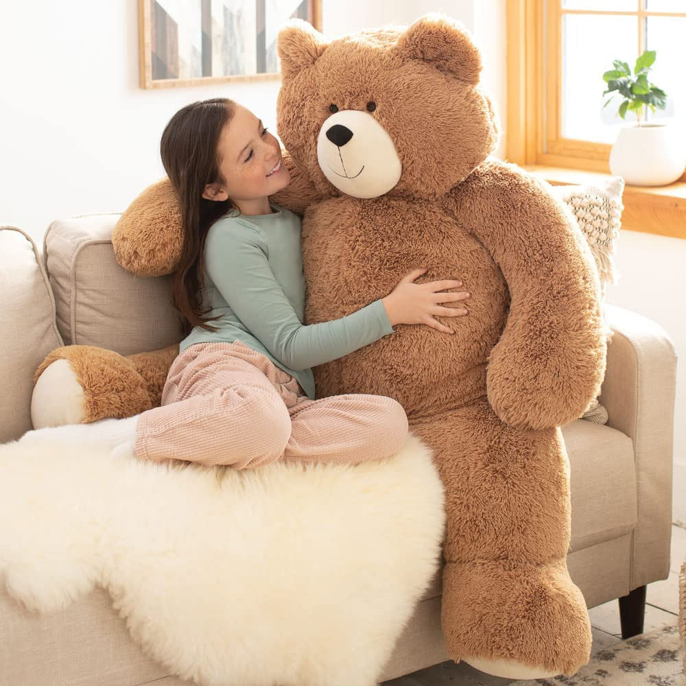 4 FT Giant Teddy Bear - 48" Plush Stuffed Animal, Soft Brown Gift for Valentines Day, Birthdays, Anniversaries - Designed in the USA