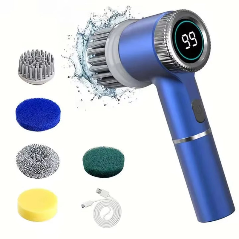 Wireless Electric Cleaning Brush Powerful IPX7 Waterproof USB Rechargeable Automatic Handheld Cleaner Multi Function Household